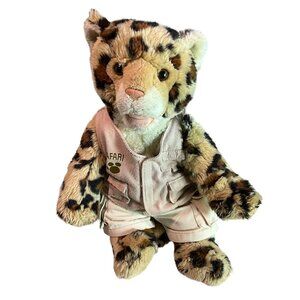 Build-A-Bear Safari Leopard Plush Toy With Vest‎ & Shorts 18" Stuffed Animal